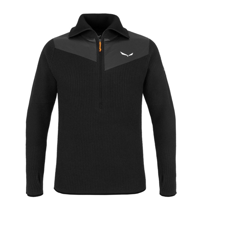 Men’s Salewa Size XL Sella AM Pullover Black Out 028271 Alpine Merino New